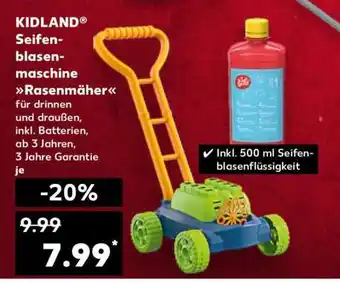 Kaufland KIDLAND Seifenblasenmaschine Rasenmäher Angebot