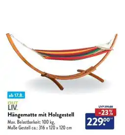 Aldi Süd Hängematte mit Holzgestell Angebot