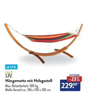 Aldi Süd Hängematte mit Holzgestell Angebot
