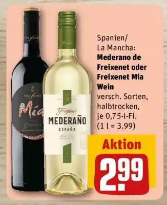 REWE Mederano de Freixenet oder Freixenet Mia Wein Angebot