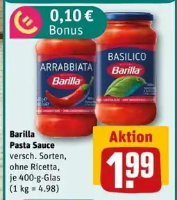 REWE Barilla Pasta Sauce Angebot