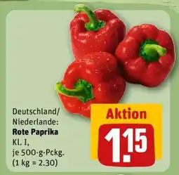 REWE Rote Paprika Angebot