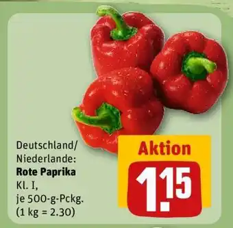 REWE Rote Paprika Angebot