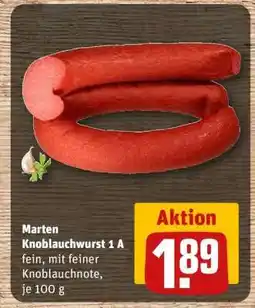 REWE Marten Knoblauchwurst 1 A Angebot