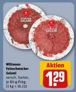 REWE WILTMANN Feinschmecker Salami Angebot
