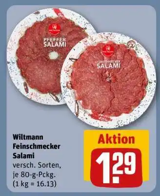 REWE WILTMANN Feinschmecker Salami Angebot