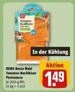 REWE REWE Beste Wahl Tomaten-Basilikum Pastasauce Angebot
