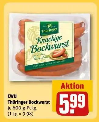 REWE EWU Thüringer Bockwurst Angebot