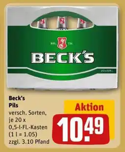REWE Beck's Pils Angebot