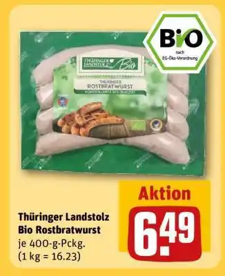 REWE Thüringer Landstolz Bio Rostbratwurst Angebot