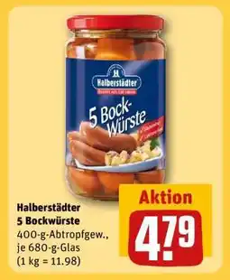 REWE Halberstädter 5 Bockwürste Angebot