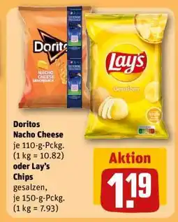 REWE Doritos Nacho Cheese oder Lay’s Chips Angebot