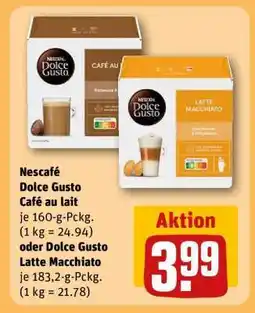 REWE Nescafé Dolce Gusto Café au lait oder Dolce Gusto Latte Macchiato Angebot