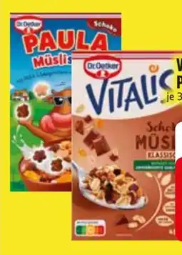 Edeka Dr. Oetker Vitalis Schoko Müsli klassisch Angebot