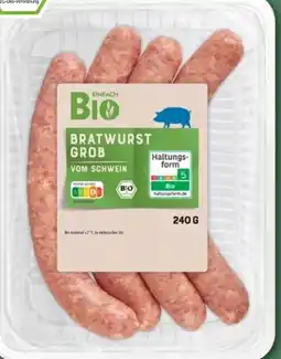 REWE Center Einfach Bio Grobe Bratwurst Angebot