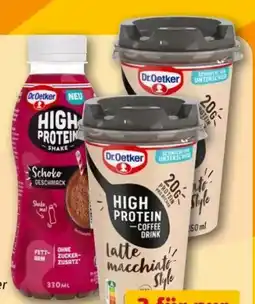 REWE Center Dr. Oetker High Protein Coffee Drink Latte Macchiato Angebot