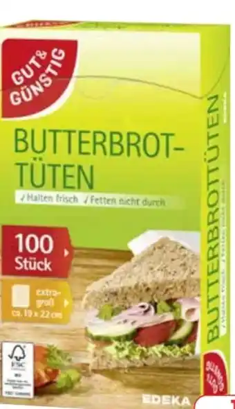 Edeka Gut & Günstig Butterbrottüten Angebot