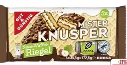 Edeka Gut & Günstig Mister Knusper Nuss-Waffel-Riegel Angebot