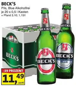 Lösch Depot BECK'S Pils, Blue Alkoholfrei Angebot