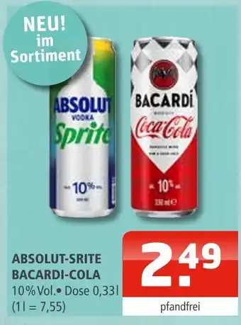 Getränke Oase Absolut absolut-sprite Angebot