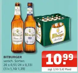 Getränke Oase Bitburger bitburger versch. sorten 20 x 0,5l Angebot