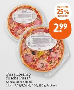 tegut Pizza lorenzo frische pizza spezial Angebot