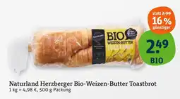 tegut Herzberger naturland herzberger bio-weizen-butter toastbrot Angebot