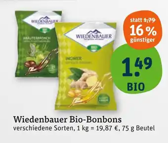 tegut Wiedenbauer bio-bonbons kräuterbonbon Angebot