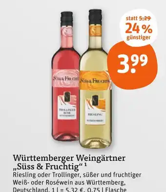 tegut Riesling süß & fruchtig Angebot
