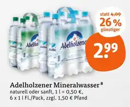 tegut Adelholzener mineralwasser naturell Angebot
