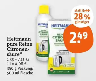 tegut Heitmann pure reine citronensäure Angebot