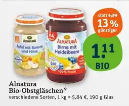 tegut Alnatura apfel mit banane und hirse Angebot