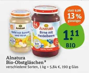 tegut Alnatura apfel mit banane und hirse Angebot