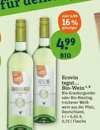 tegut Ecovin bio-grauburgunder Angebot