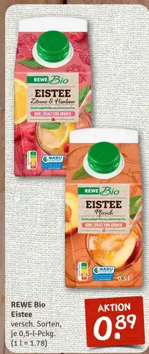 nahkauf Rewe bio eistee zitrone & himbeer Angebot