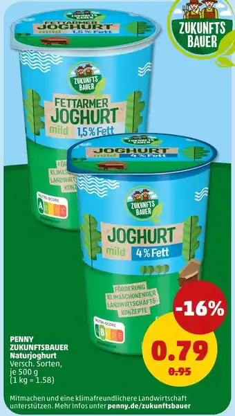 PENNY Zukunftsbauer fettarmer joghurt mild 1.5% fett Angebot