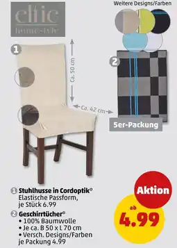 PENNY Elfie homestyle stuhlhusse in cordoptik Angebot