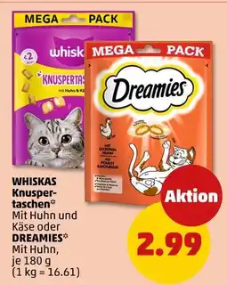 PENNY Whiskas oder dreamies knuspertaschen Angebot