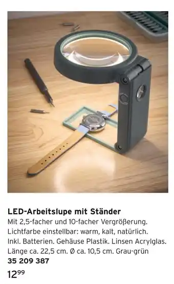 Tchibo Led-arbeitslupe mit ständer Angebot