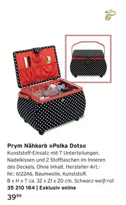 Tchibo Prym nähkorb polka dots Angebot