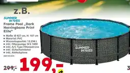 Globus Baumarkt Summer waves frame pool „dark herringbone print elite“ Angebot