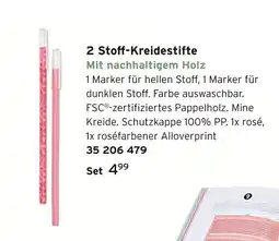 Tchibo 2 stoff-kreidestifte Angebot