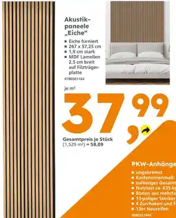 Globus Baumarkt Akustikpaneele eiche Angebot