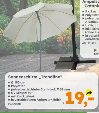 Globus Baumarkt Sonnenschirm trendline Angebot