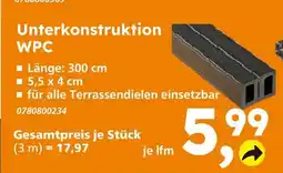 Globus Baumarkt Unterkonstruktion wpc Angebot