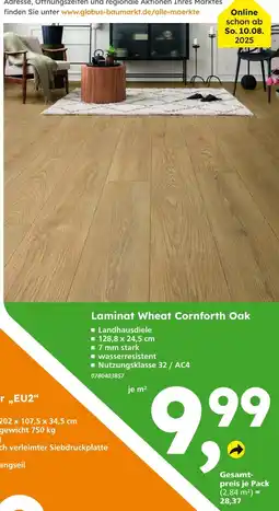 Globus Baumarkt Laminat wheat cornforth oak Angebot