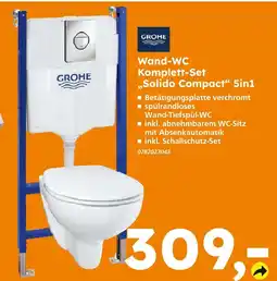 Globus Baumarkt Grohe wand-wc komplett-set solido compact 5in1 Angebot