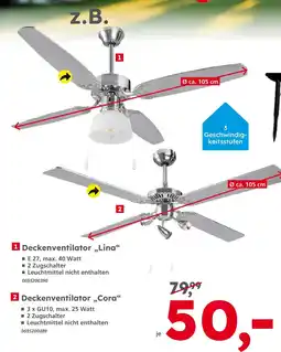 Globus Baumarkt Deckenventilator lina Angebot