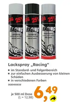 Globus Baumarkt Racing lackspray standard Angebot