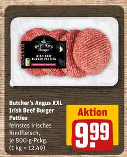 REWE Butcher’s angus xxl irish beef burger patties Angebot
